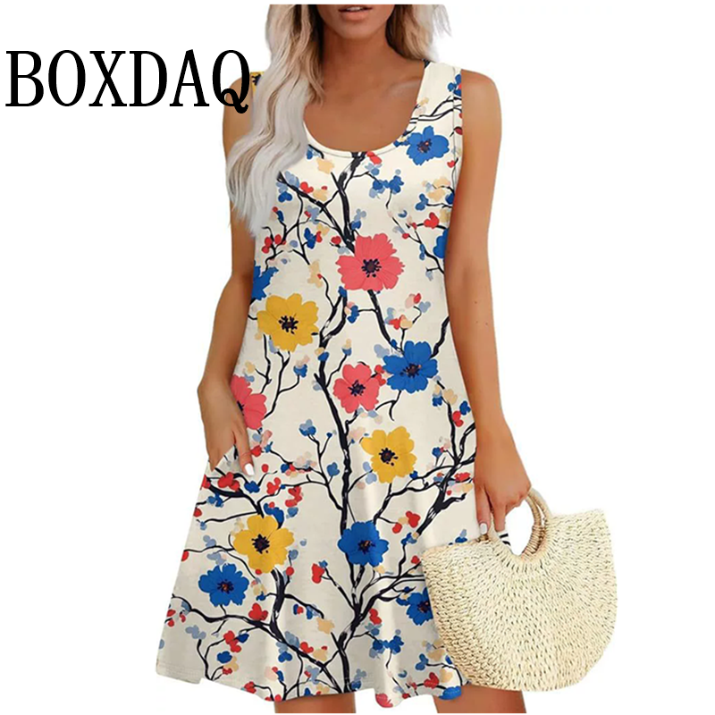 Romper Floral Print - Vintage Floral Pattern Sundresses For Women