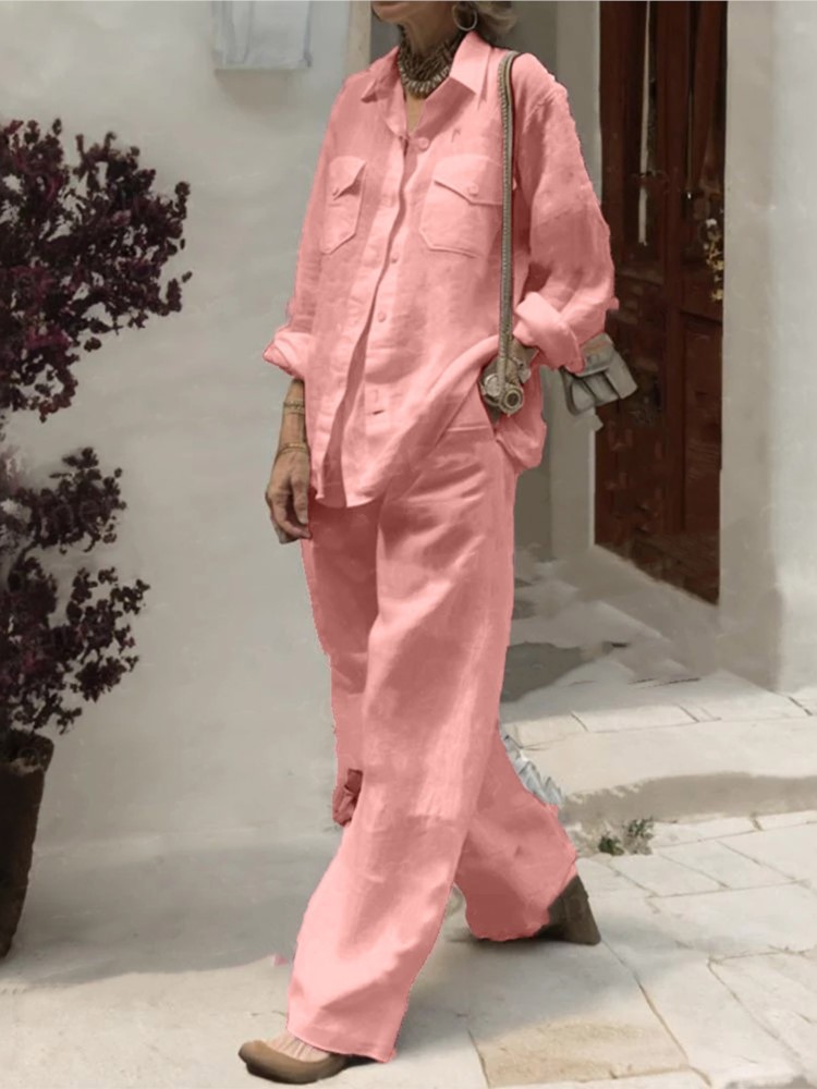 Fashion Solid Cotton Linen Shi - Linen Pant Wide review and price