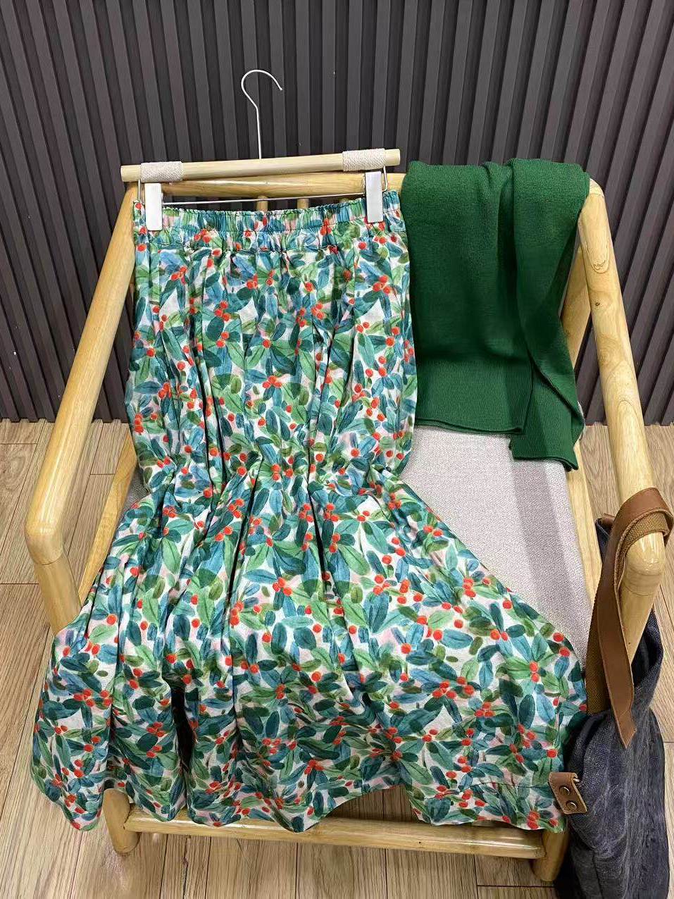 Retro Floral A-Line Midi Skirt - Midi Skirt Floral review and price