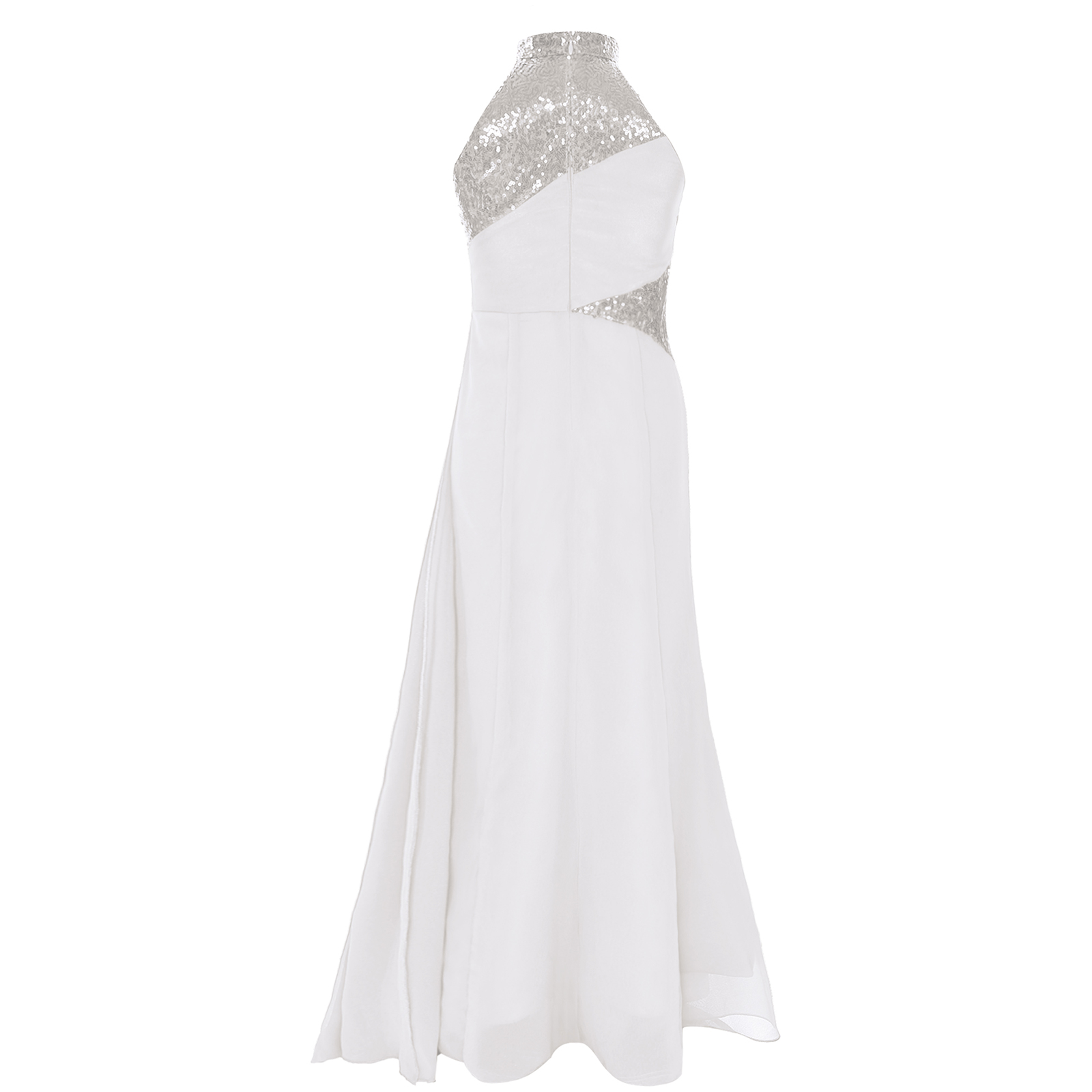 Kids Flower Girls Sequins Eleg - Maxi Dress Halter review and price