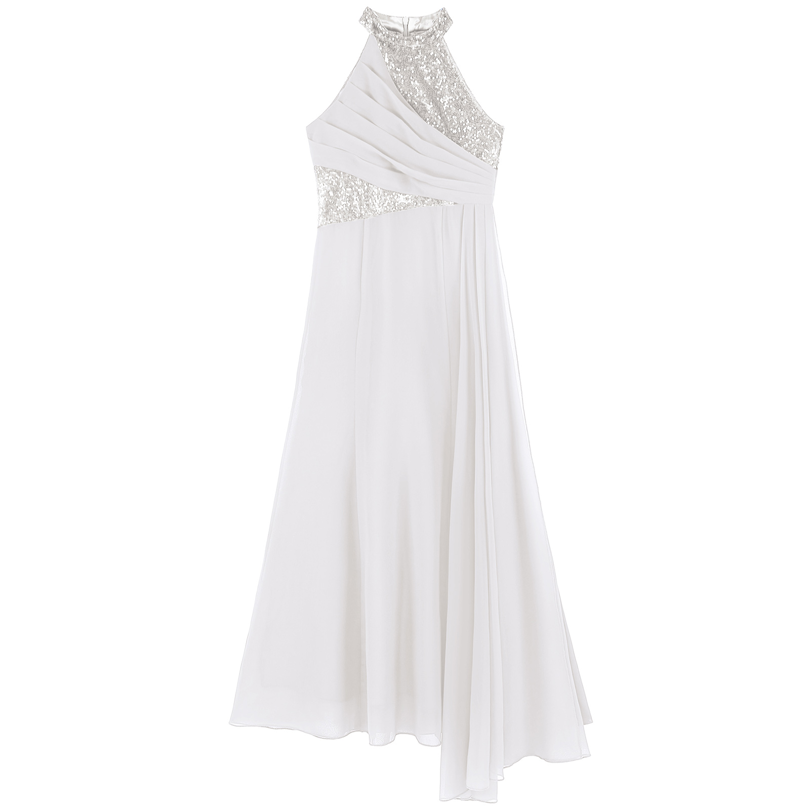 Kids Flower Girls Sequins Eleg - Maxi Dress Halter review and price
