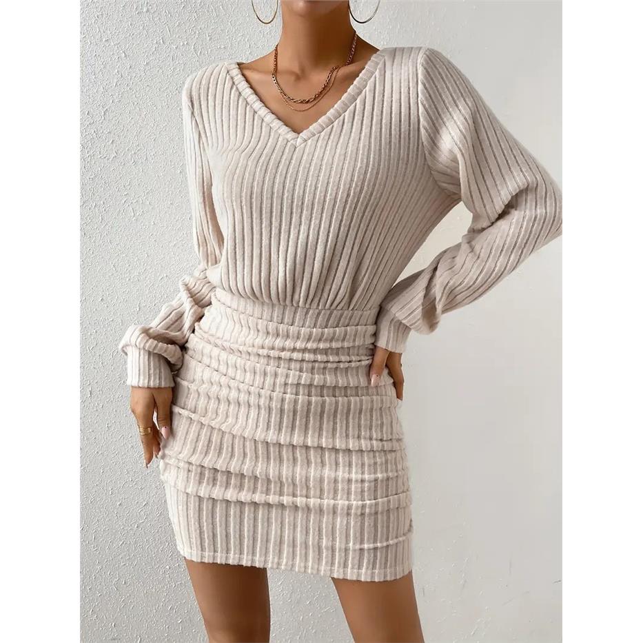 Women's Long Sleeve V-Neck Fle - Linen Dress Wrap review and price