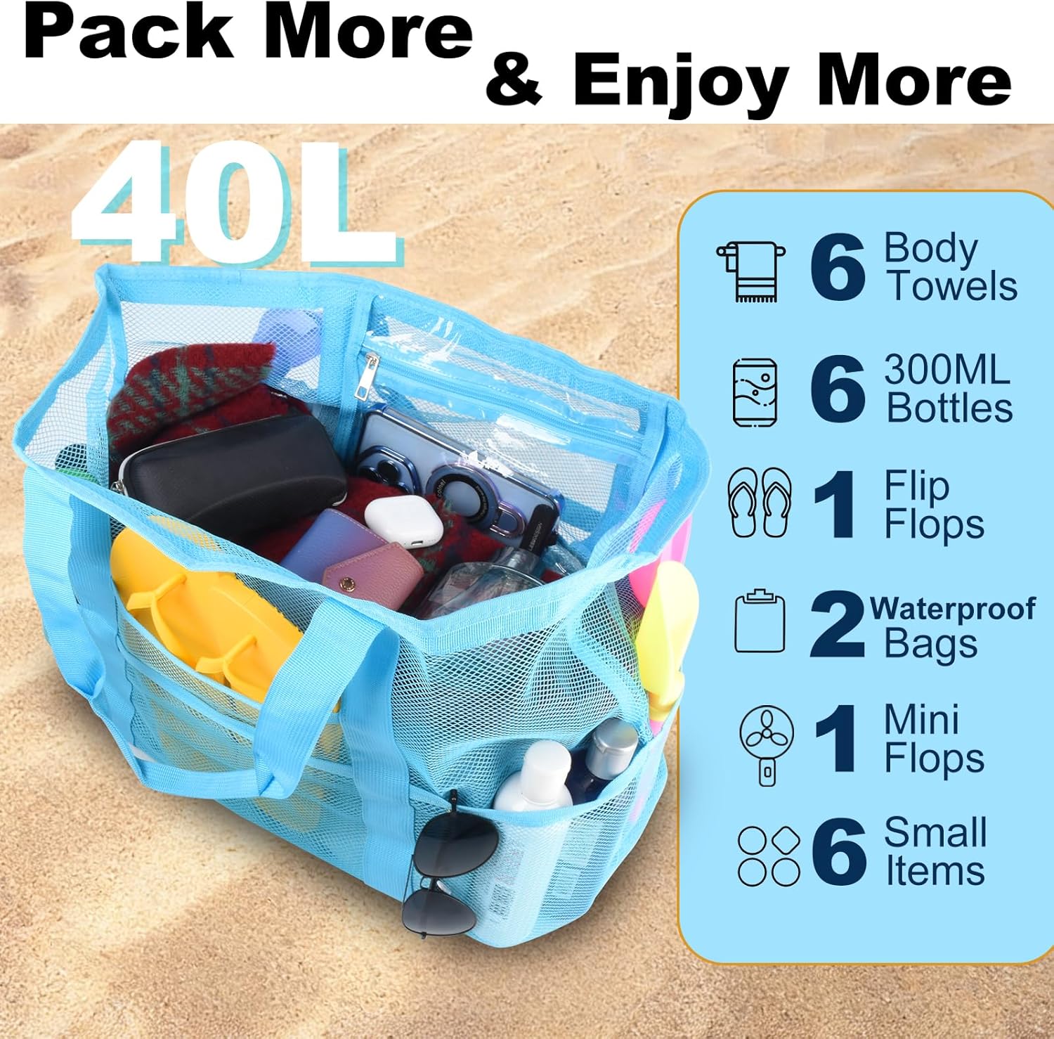 Mesh Beach Bag, Large Tote wit - Tote Bag Beach review and price
