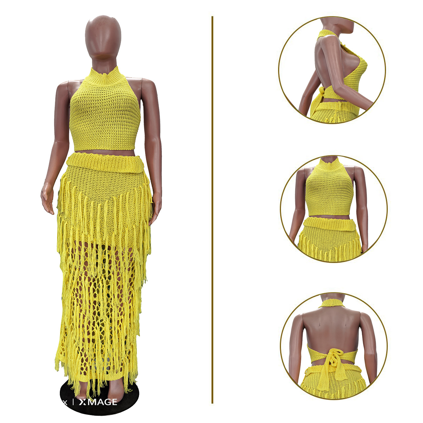 Crochet Knit Maxi Dress 2 Piec - Maxi Dress Halter review and price