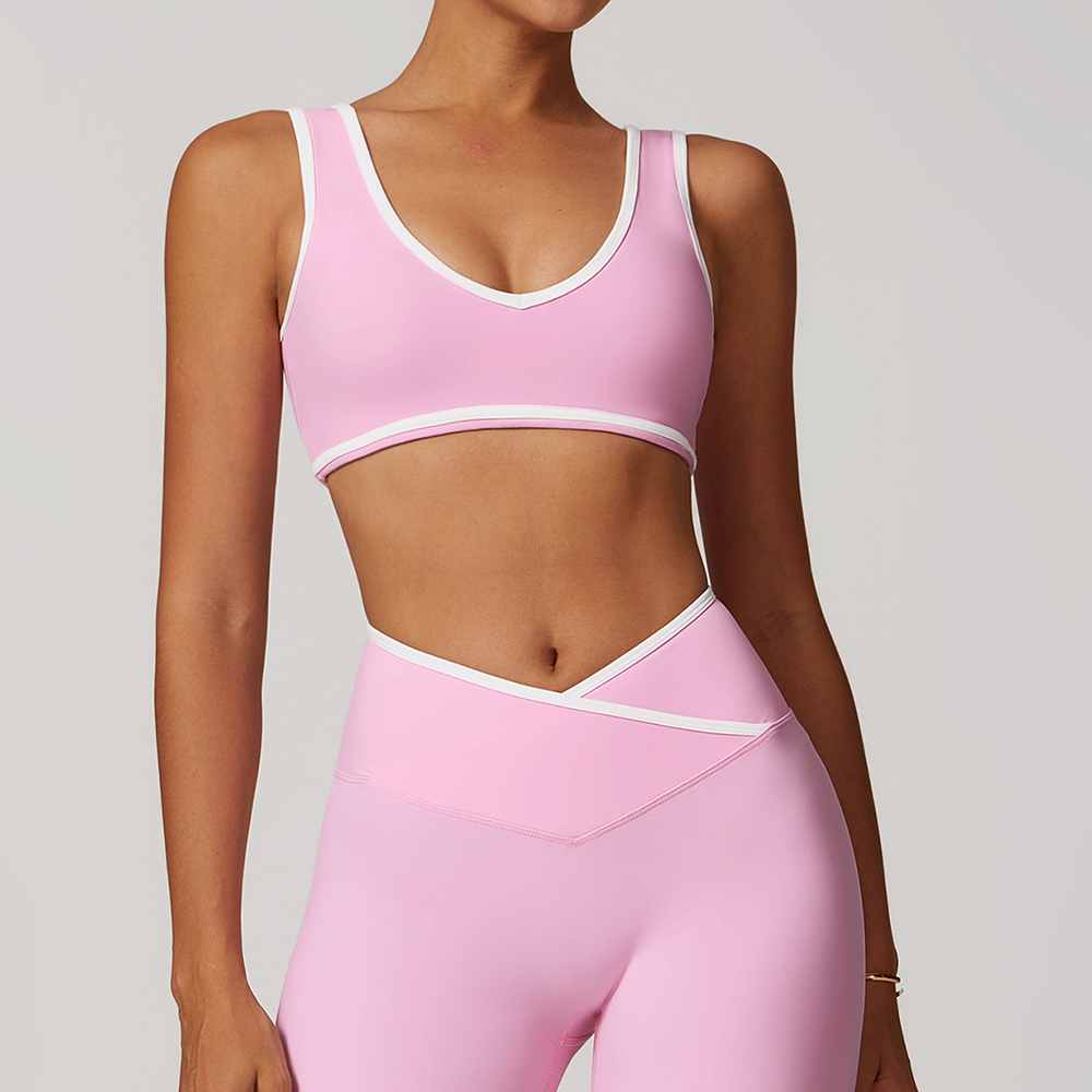 V-Neck Sports Bra Women Top Pu - Crop Top Crochet review and price