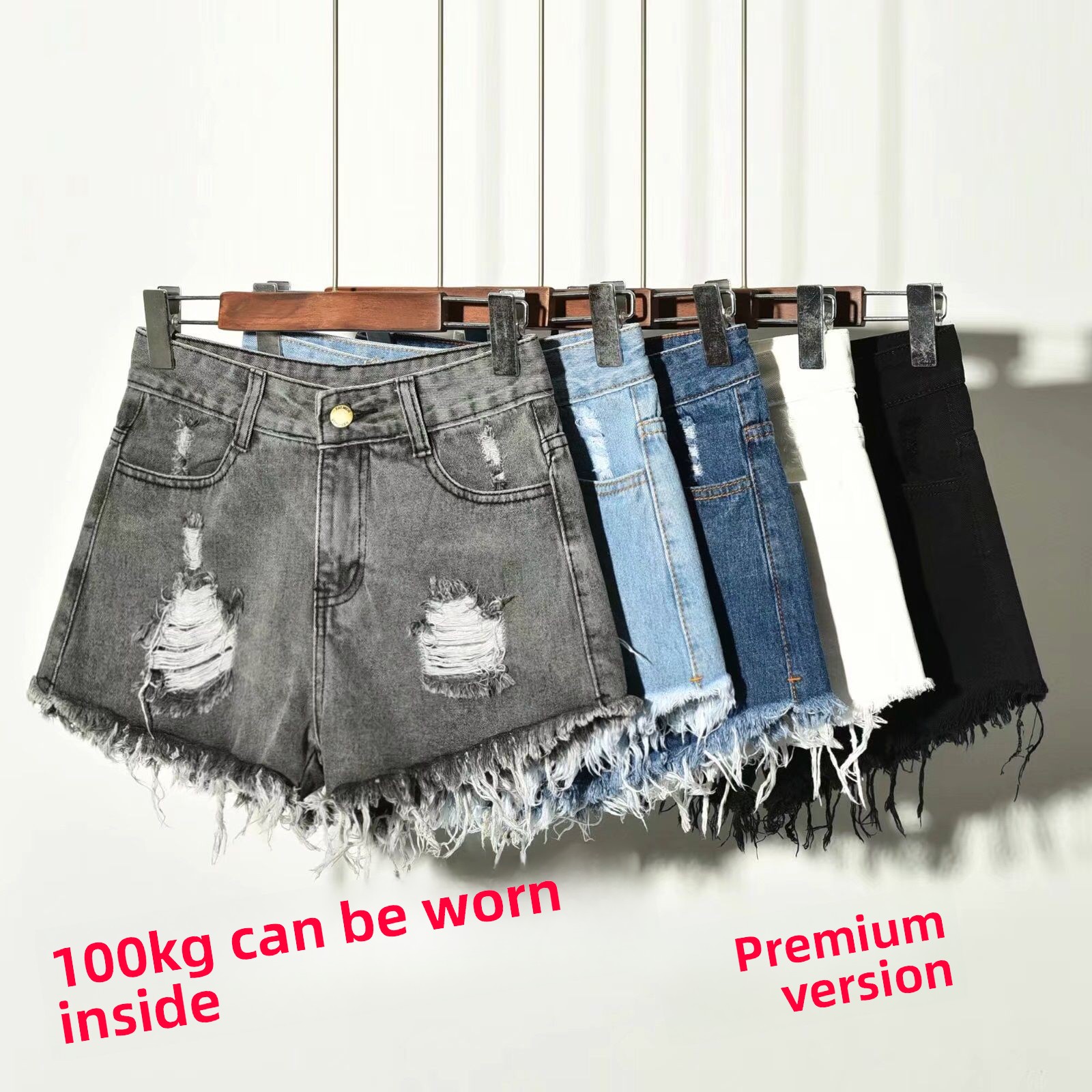 High Waist Denim Shorts Women  - Shorts Denim Frayed review and price