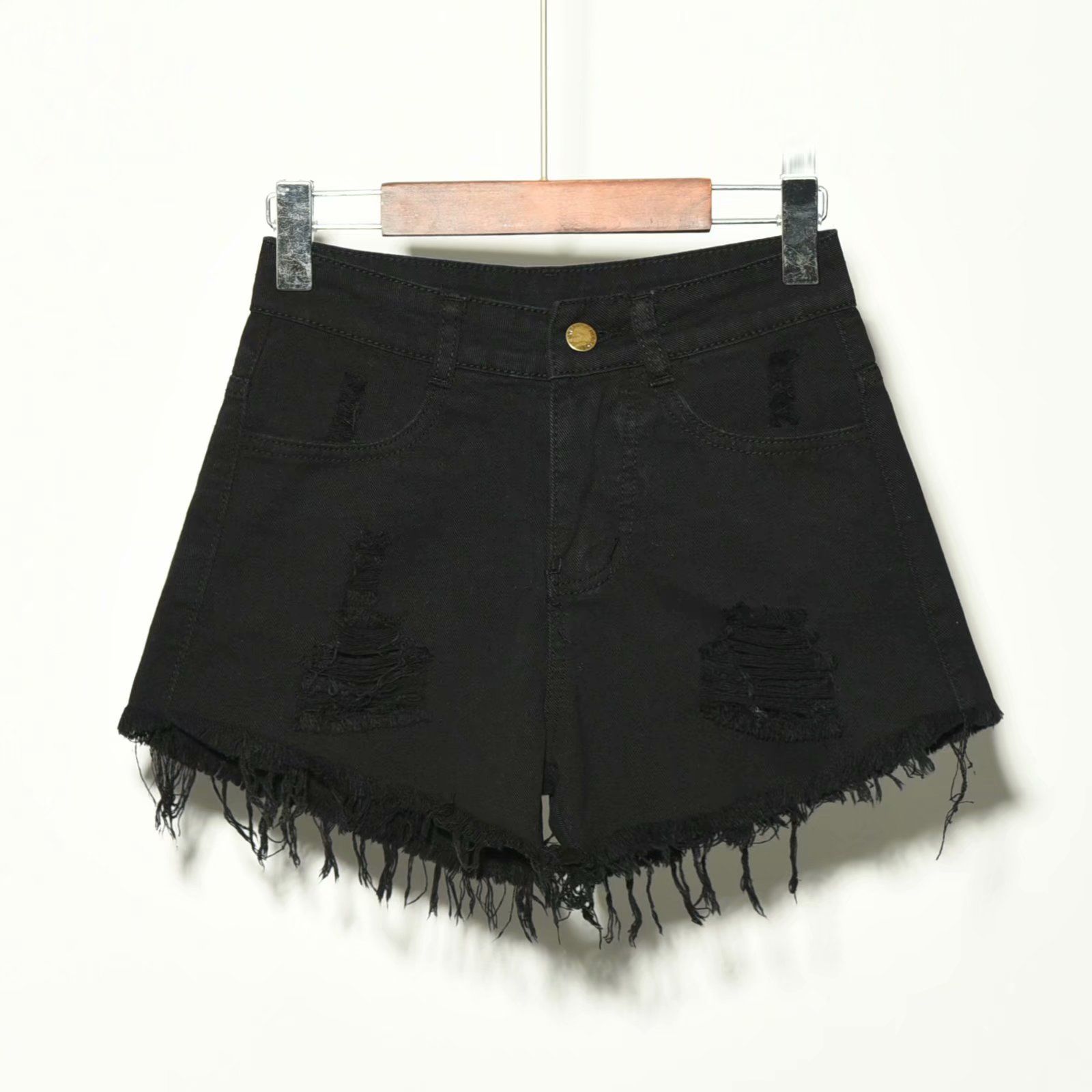 High Waist Denim Shorts Women  - Shorts Denim Frayed review and price