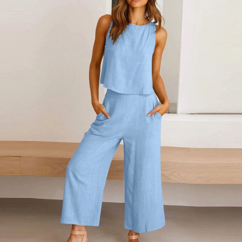 2025 New Summer Tops Cotton Li - Linen Pant Wide review and price