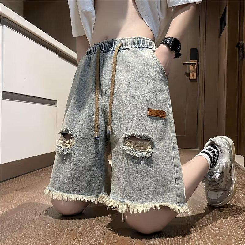 Men's Fashionable Summer Casua - Shorts Denim Frayed review and price