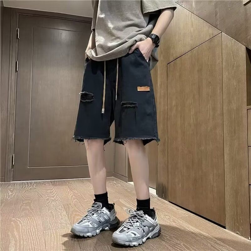 Men's Fashionable Summer Casua - Shorts Denim Frayed review and price