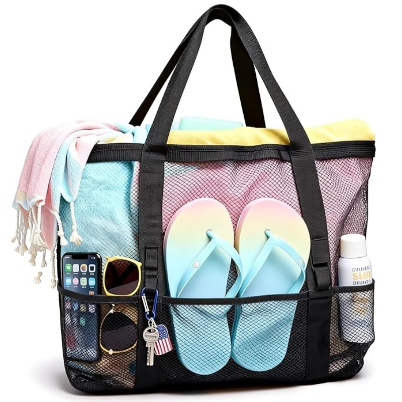 Travel Mesh Beach Bag for Wome - Tote Bag Beach review and price
