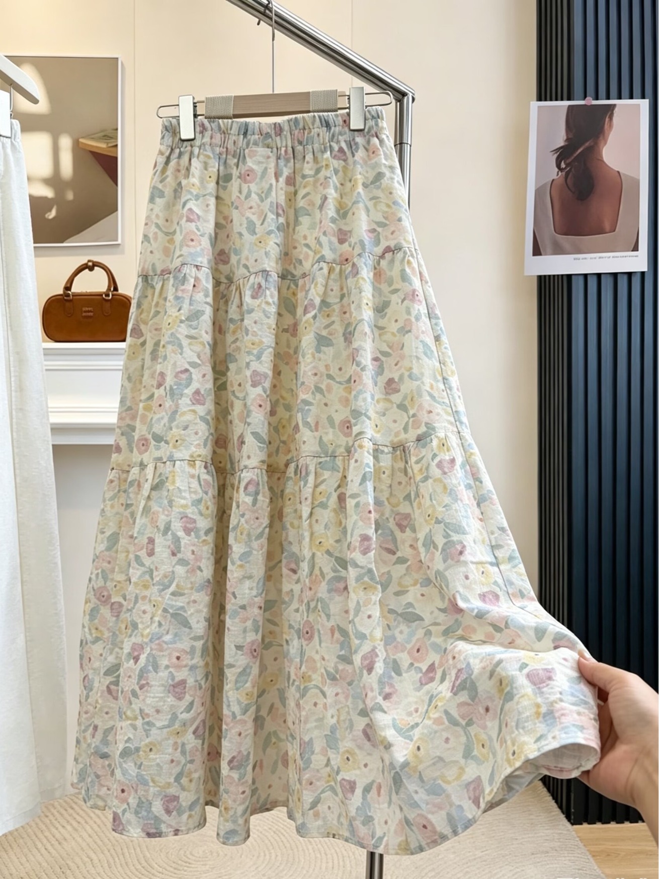 Summer Floral Print A-Line Mid - Midi Skirt Floral review and price