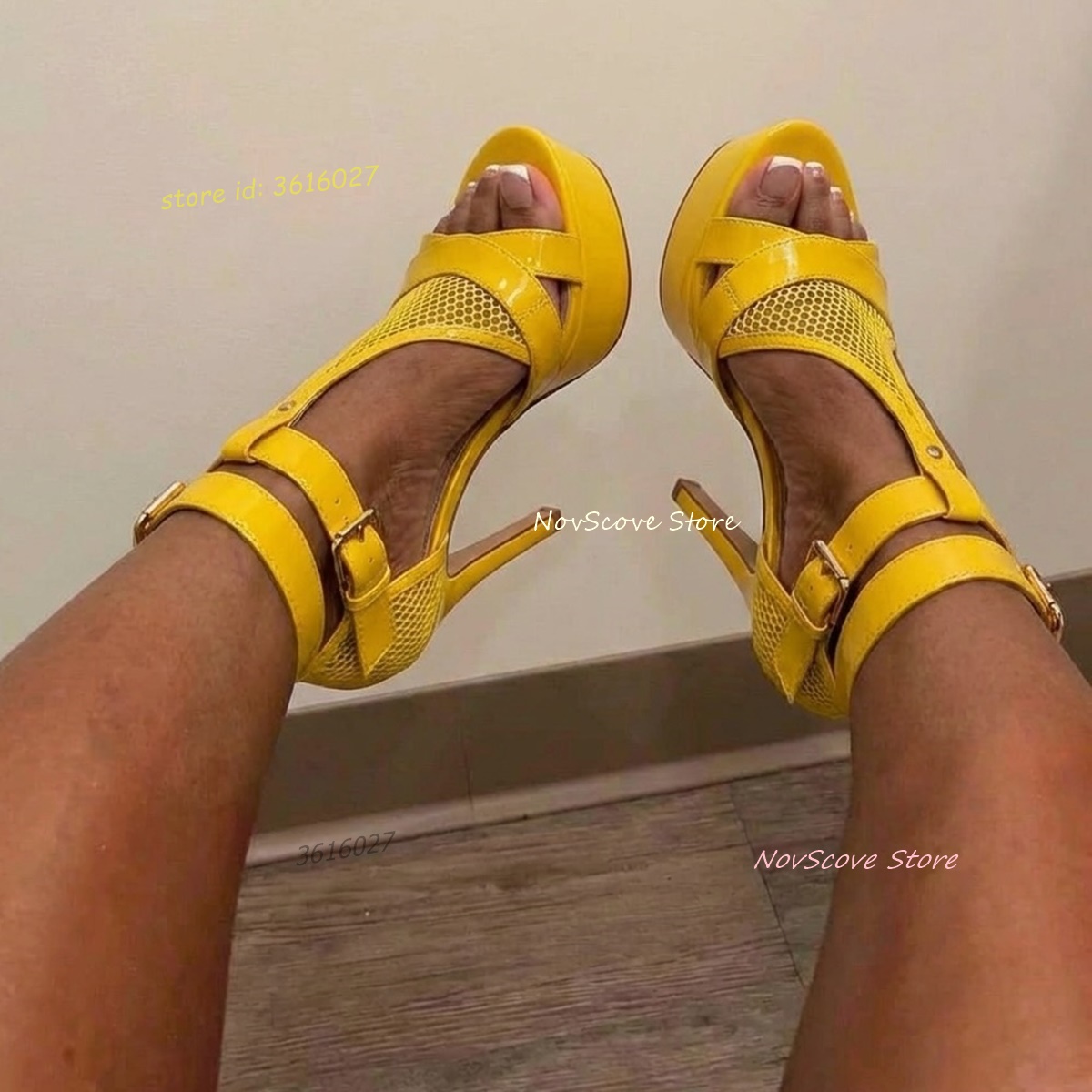 Yellow Open Toe Strappy Sandal - Sandal Strappy Heeled review and price