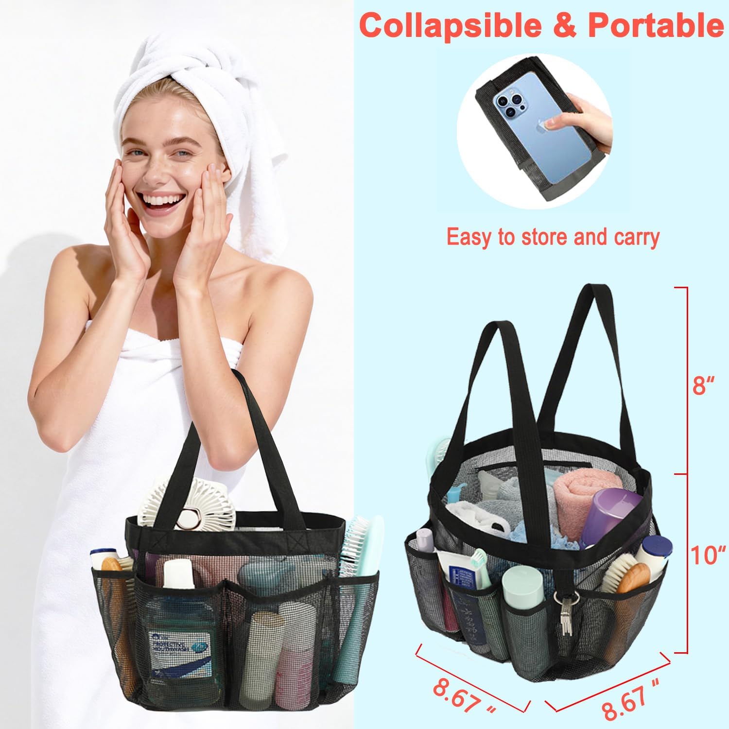 Portable Mesh Shower Caddy wit - Tote Bag Beach review and price