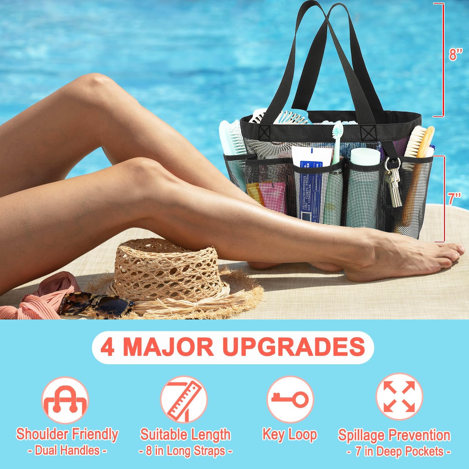 Portable Mesh Shower Caddy wit - Tote Bag Beach review and price