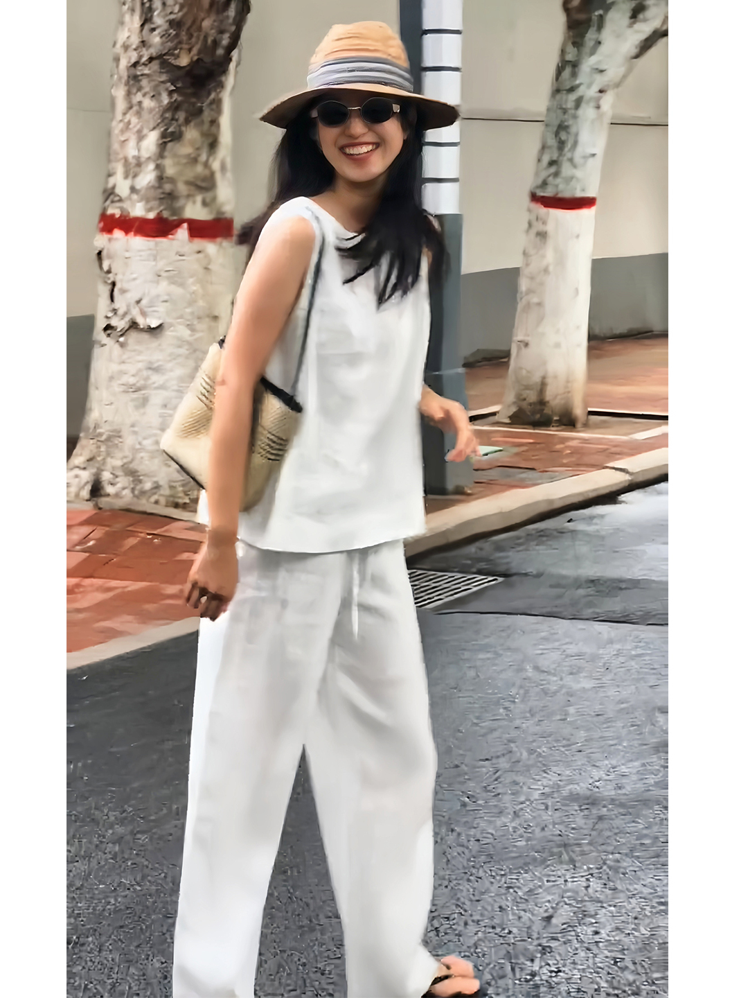 Fashionable White Cotton Linen - Linen Pant Wide review and price