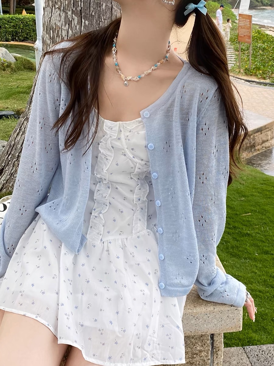 Summer Mint Green Thin Knitted - Cover Up Kaftan review and price