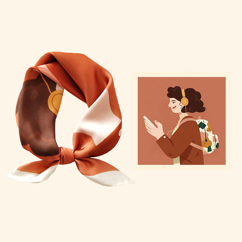 Women's Silk Cartoon Scarf Squ - Headband Summer Knit review and price