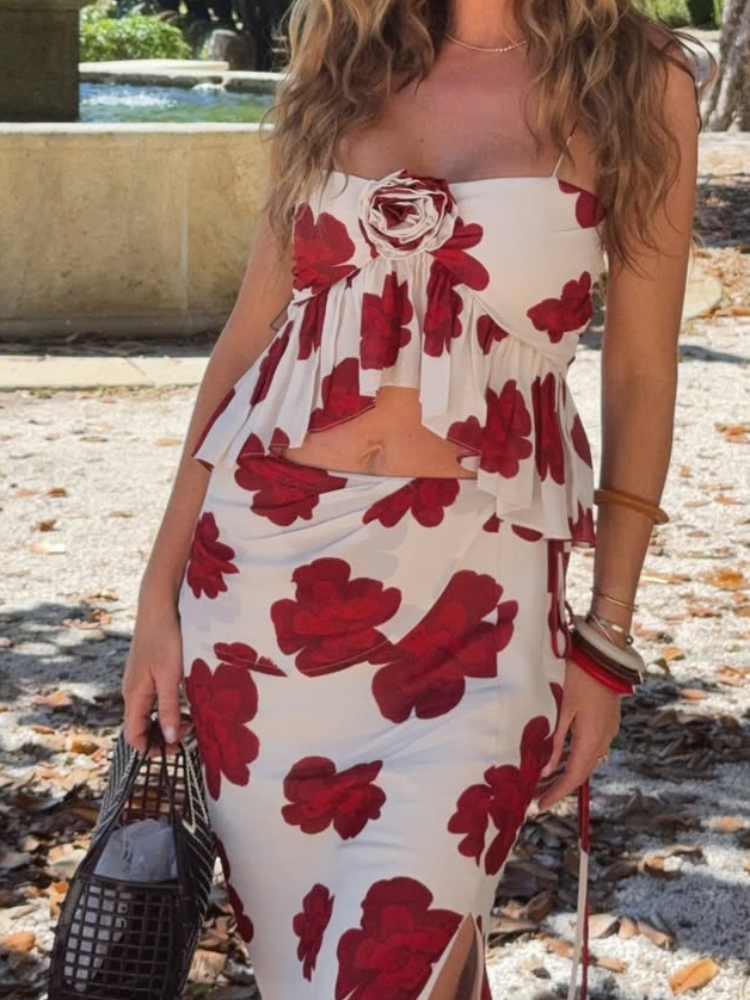 Chic 3d Floral Women Skirt 2 P - Midi Skirt Floral review and price