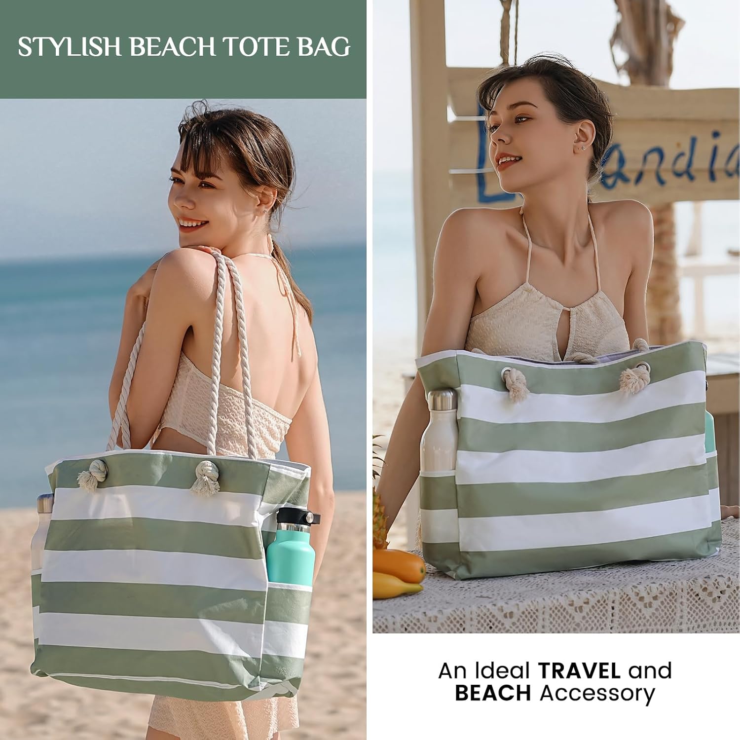 Large Waterproof Beach Tote Ba - Tote Bag Beach review and price