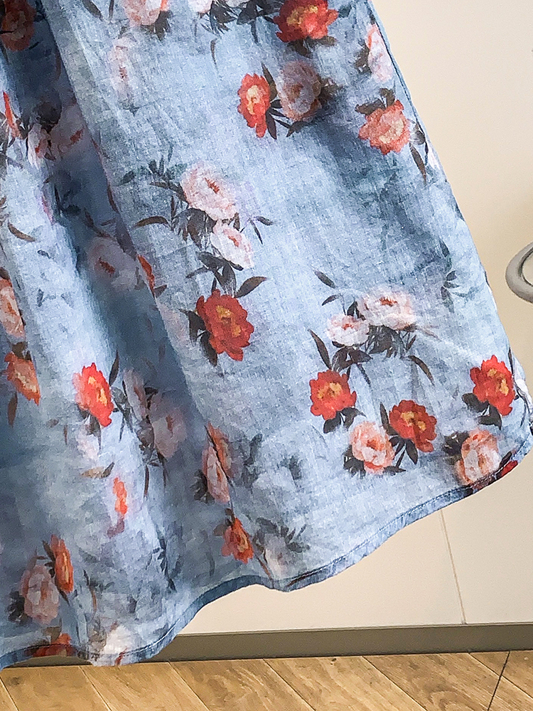 Fashionable Artistic Large Siz - Midi Skirt Floral review and price