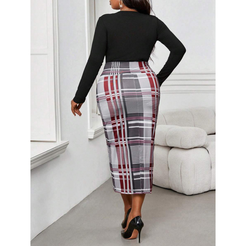 Floral Print plus Size Skirt L - Midi Skirt Floral review and price