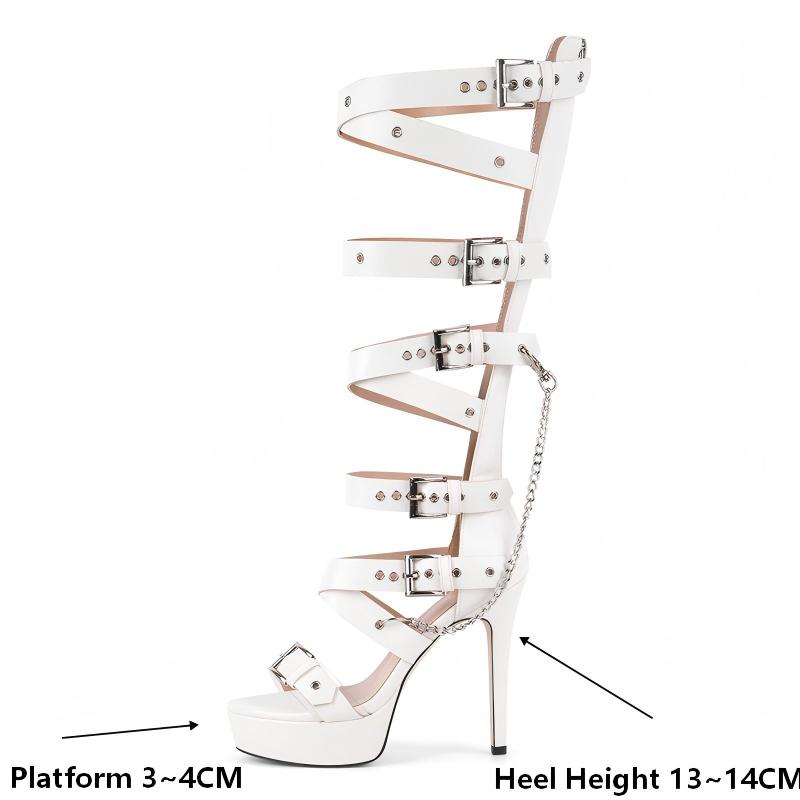 Onlymaker Platform Knee High E - Sandal Strappy Heeled review and price