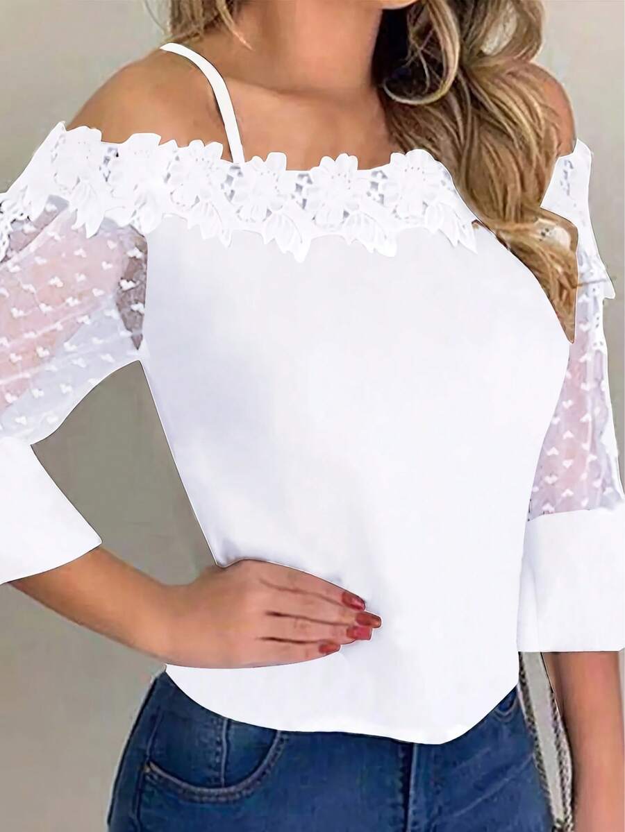 Purple Floral Print Off Should - Blouse Off Shoulder review and price