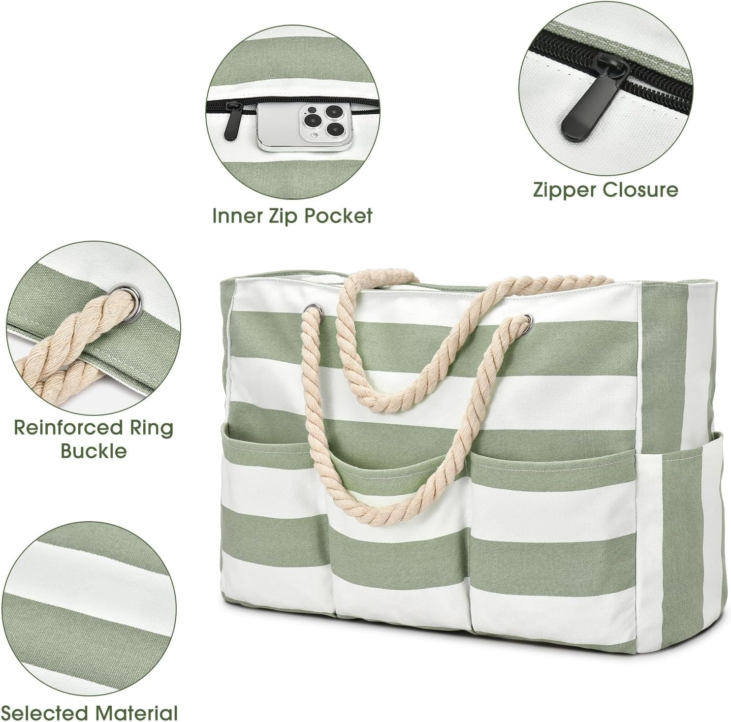 Canvas Large Beach Tote Bag fo - Tote Bag Beach review and price