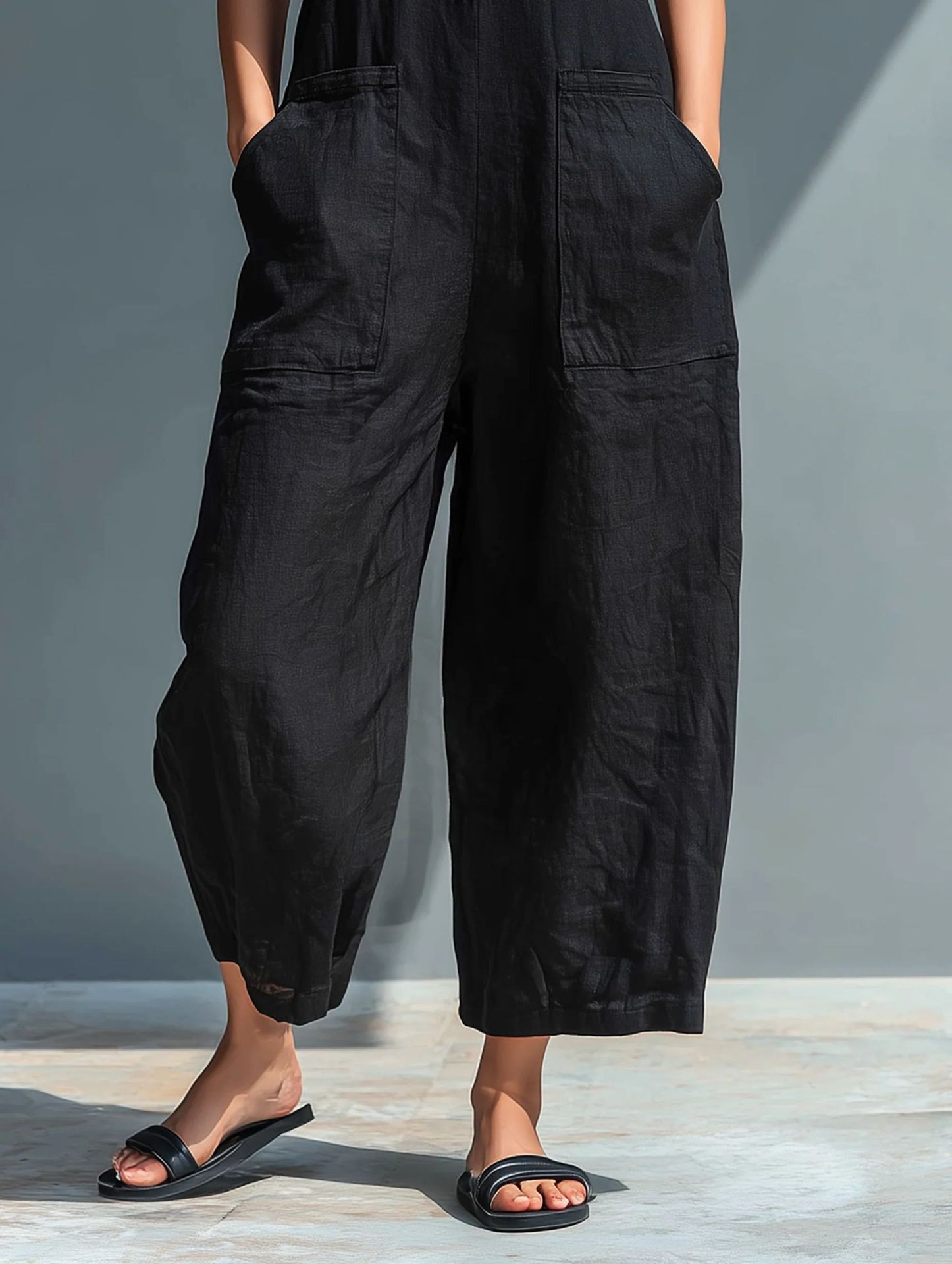 Summer Women's Clothing Sleeve - Jumpsuit Linen Relaxed review and price