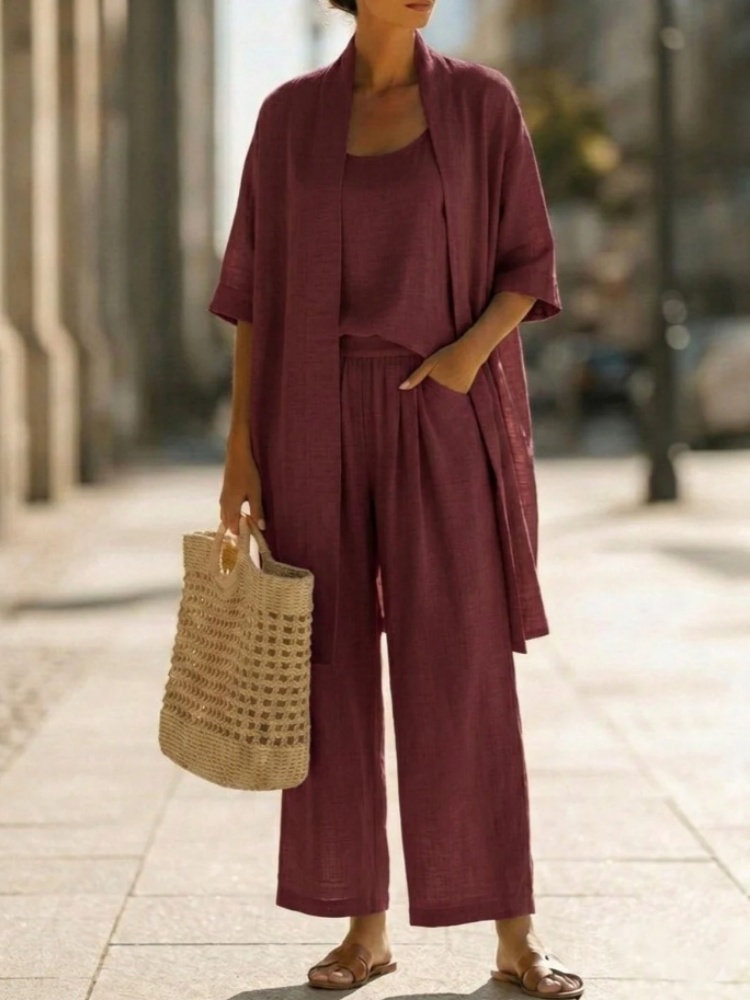 Casual Solid Cotton Linen Loos - Linen Pant Wide review and price