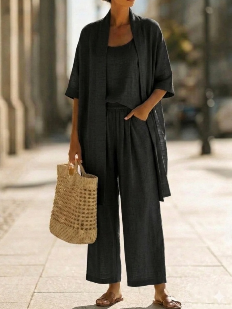 Casual Solid Cotton Linen Loos - Linen Pant Wide review and price