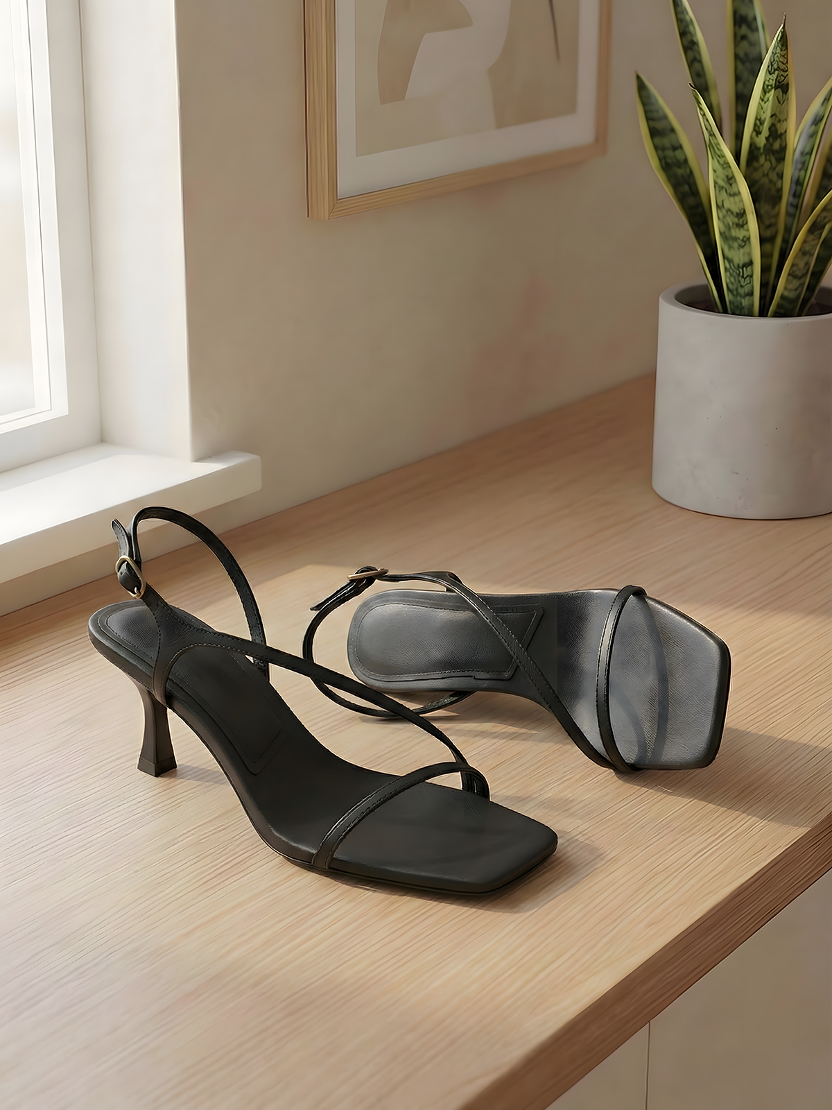 Elegant Genuine Leather Strapp - Sandal Strappy Heeled review and price
