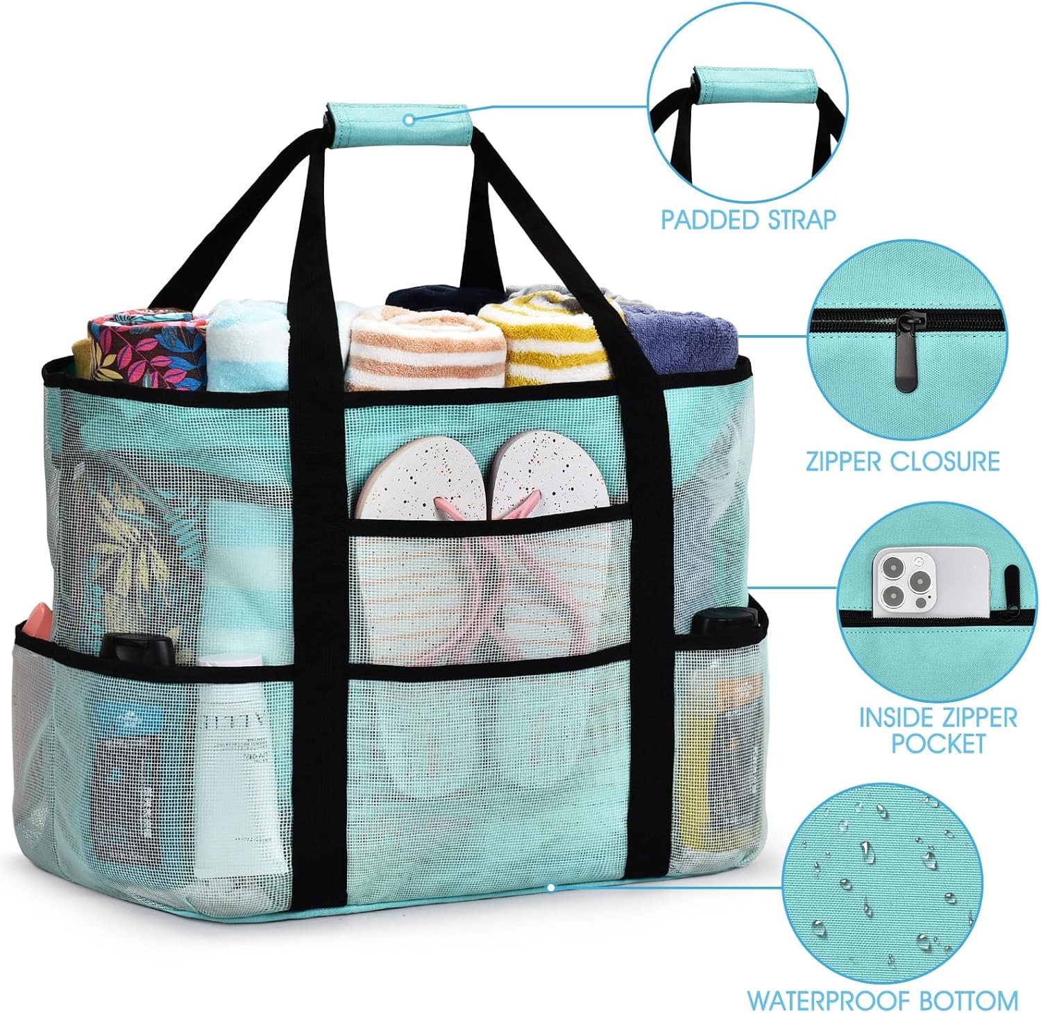 Extra Large Mesh Beach Bag, Wa - Tote Bag Beach review and price