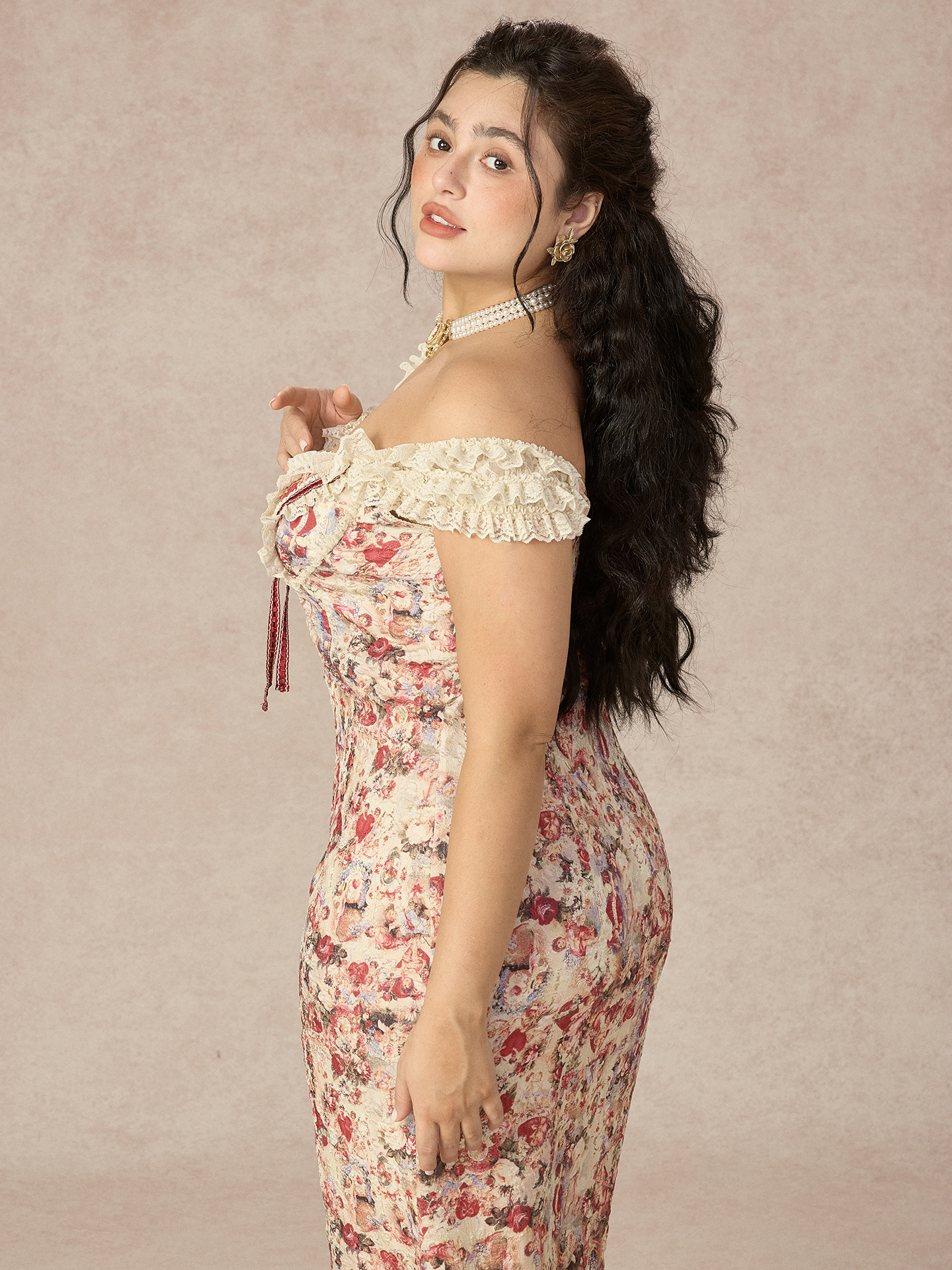 Retro plus Size Floral Fish Ta - Midi Skirt Floral review and price