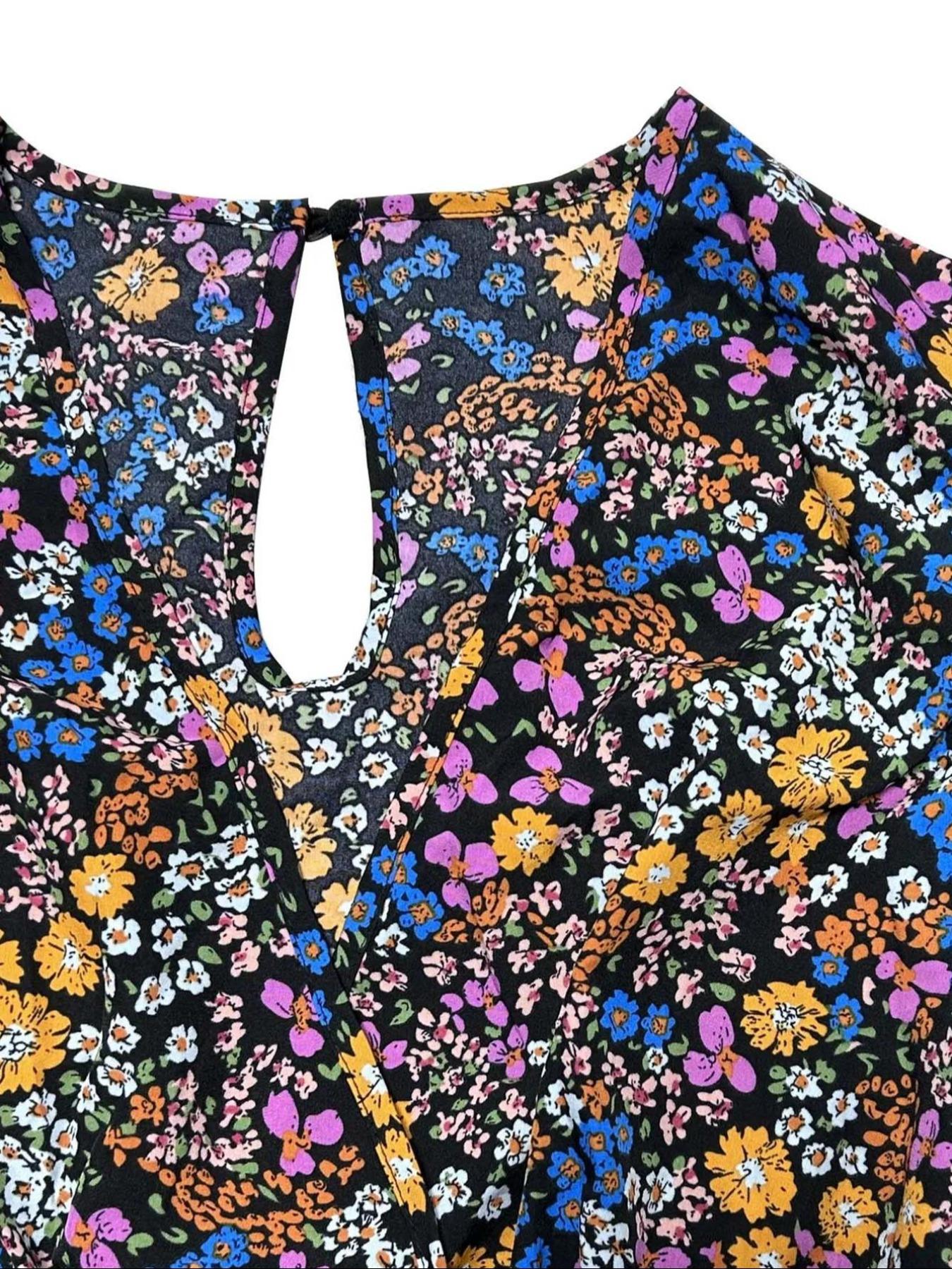 【Plus Size】 Floral Print Tie S - Romper Floral Print review and price